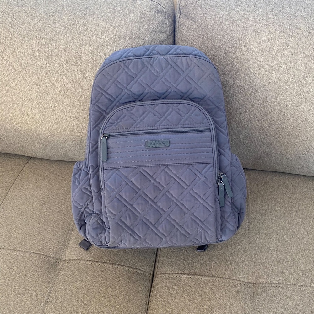 Solid Blue-Gray Vera Bradley Backpack